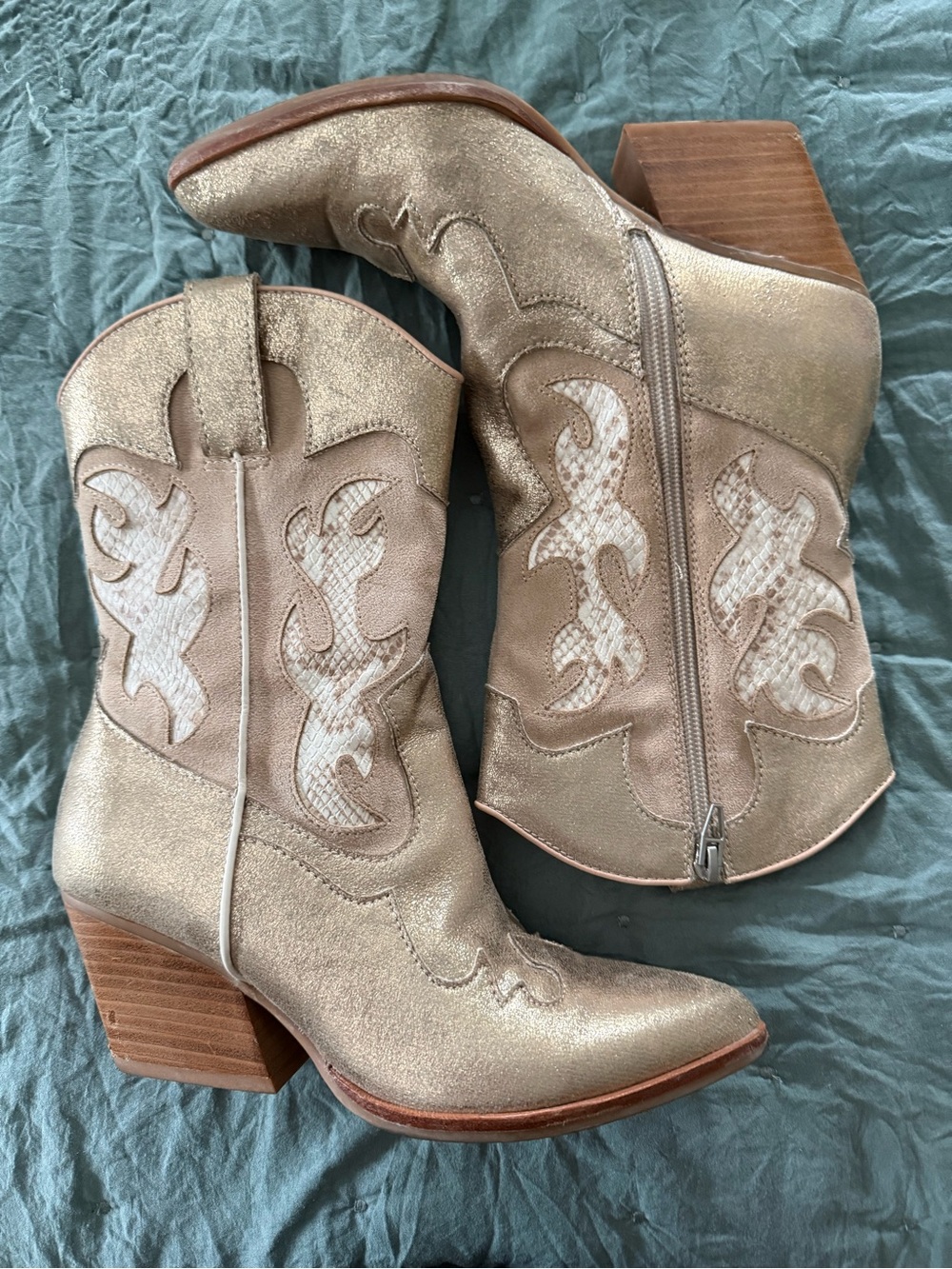 Dolce Vita Metallic Western Boots